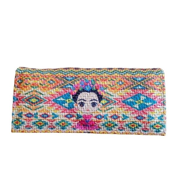 Frida kahlo  multicolor wallet hand made - Picture 1 of 5